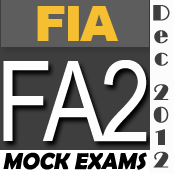 FREE FIA FA2 Mock Exam December 2012