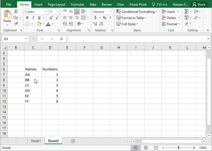 excel transpose 7